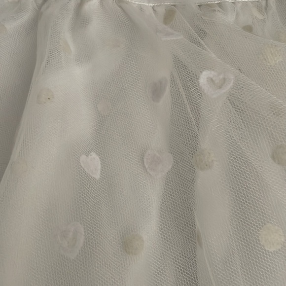 White Tulle Skirt with Polka Dots - Picture 3 of 8